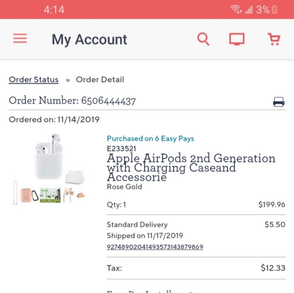 Apple air pod left pod and wireless case 2nd gen